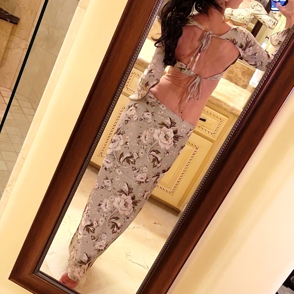 Tiger Mist Macro Floral Maxi Skirt & Top Set, XS - Picture 9 of 15